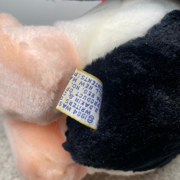 Dakin Opus Penguin Lust Plush TOY Stuffed Bloom County 1984 Heart Bow Tie W/ Tag - Picture 9 of 10